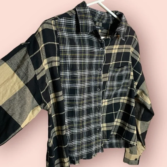 Forever 21 Reworked Plaid Top - Picture 3 of 8